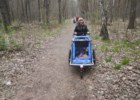 Qeridoo SpeedKid2 w wersji spacerowej na leśnych szlakach