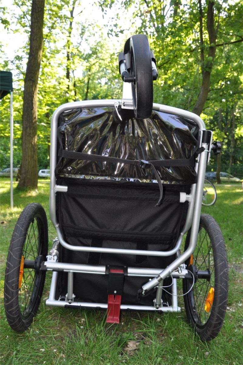 Amortyzowana przyczepka rowerowa dla dzieci Qeridoo Sportrex 1 - wersja 2014
