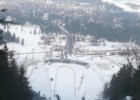 Widok ze skoczni narciarskiej