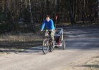 Przyczepka rowerowa Thule/Chariot CX 1 podczas naszych testów na Kujawach