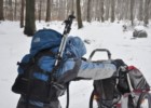 Z kołami spacerowymi ciężko na śniegu, ale nie jest to niemożliwe :)
