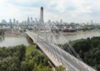 Most Świętokrzyski i lewobrzeżna część Warszawy widziana z balonu - atrakcje dla dzieci w Warszawie