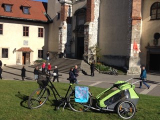 Z dziećmi na rowerze do Opactwa Benedyktynów w Tyńcu