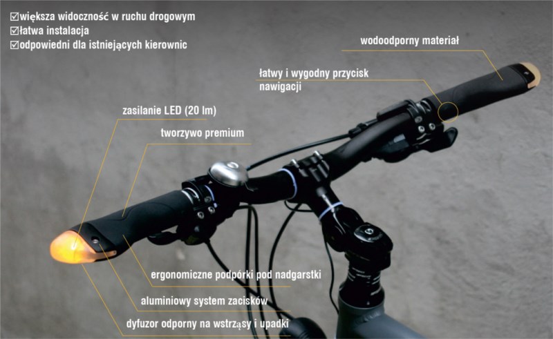 Budowa chwytów rowerowych Blinker Grips