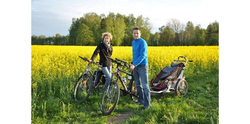 Na szlaku rowerowym na Podlasiu - raju dla rowerzystów - oczywiście z przyczepką rowerową