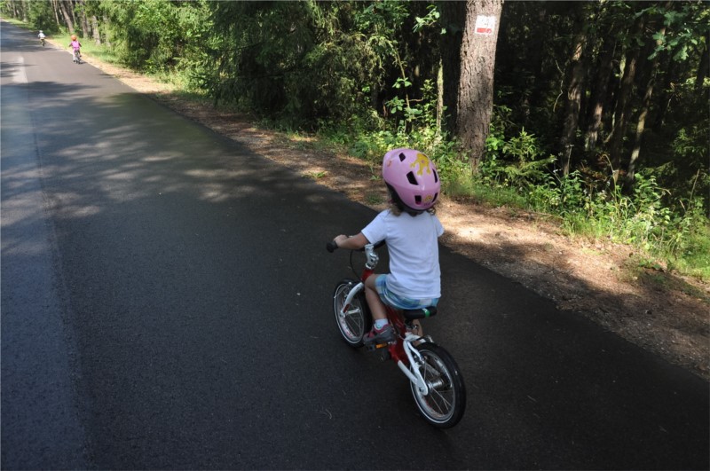 Janka - zaczęła jeździć na rowerze w wieku ok. 3 lat i 4 miesięcy